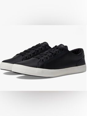 Sperry Men's Black Low-Top Leather Sneakers Size 7.5